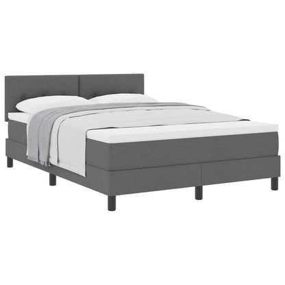 Letto a molle con testiera Grigio scuro 140 x 200 cm Tessuto | homemem39