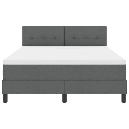 Letto a molle con testiera Grigio scuro 140 x 200 cm Tessuto | homemem39