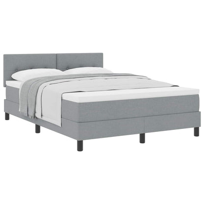 Letto a molle con testiera Grigio chiaro 160 x 200 cm Tessuto | homemem39