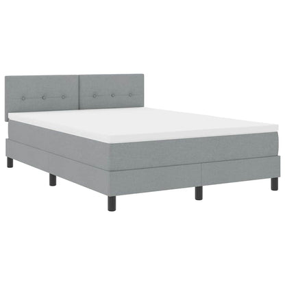 Letto a molle con testiera Grigio chiaro 160 x 200 cm Tessuto | homemem39