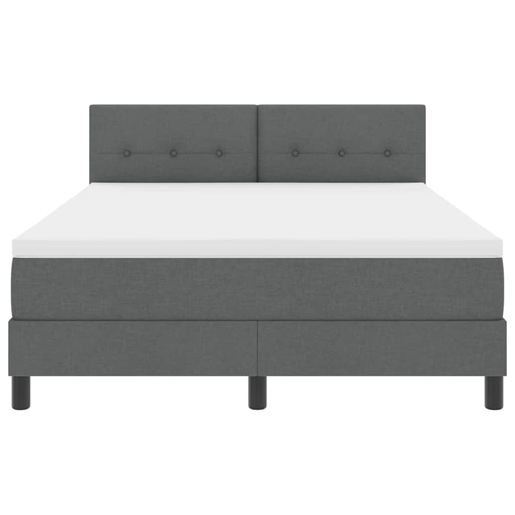 Letto a molle con testiera Grigio scuro 160 x 200 cm Tessuto | homemem39