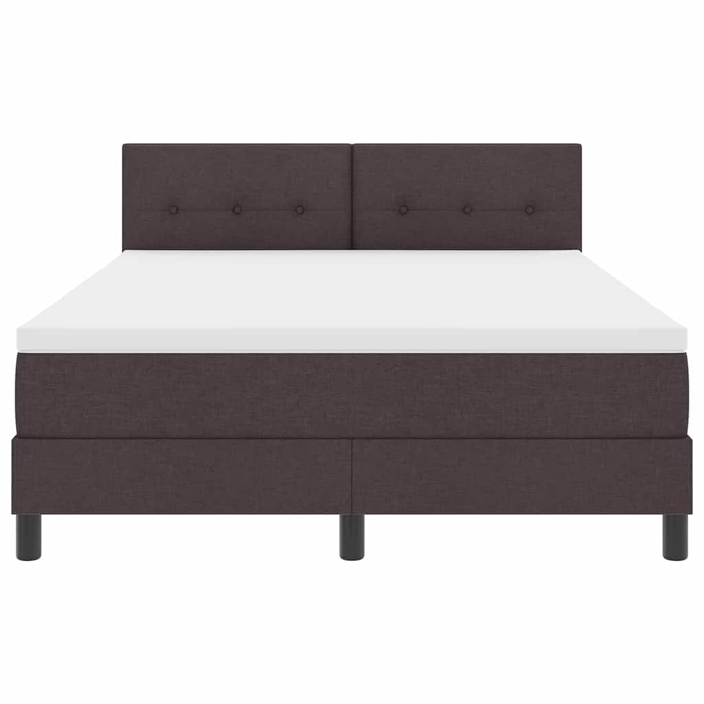 Letto a molle con testiera Marrone Scuro 160 x 200 cm Tessuto | homemem39
