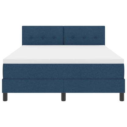 Letto a molle con testiera Blu 160 x 200 cm Tessuto | homemem39