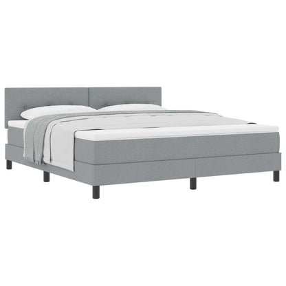 Letto a molle con testiera Grigio chiaro 180 x 200 cm Tessuto | homemem39