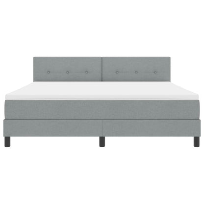 Letto a molle con testiera Grigio chiaro 180 x 200 cm Tessuto | homemem39