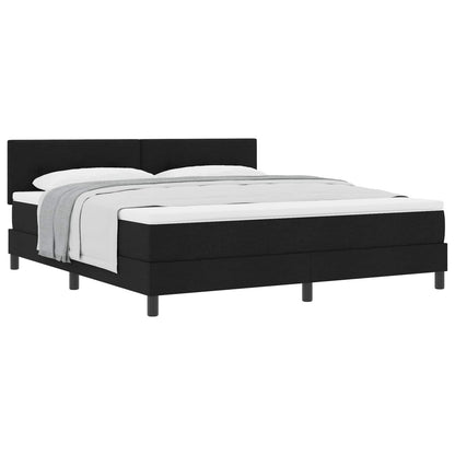 Letto a molle con testiera Nero 180 x 200 cm Tessuto | homemem39