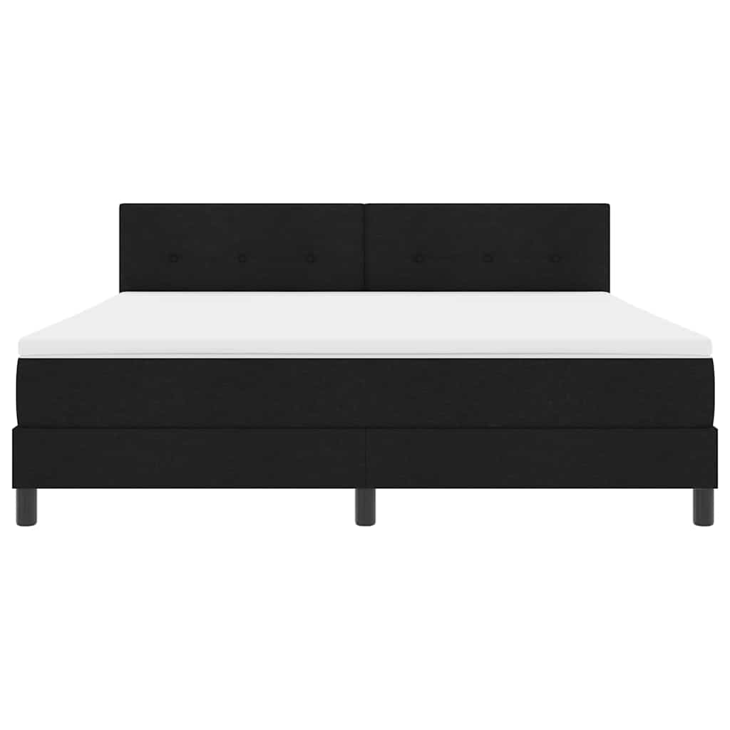 Letto a molle con testiera Nero 180 x 200 cm Tessuto | homemem39