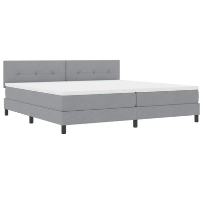 Letto box spring con materasso Grigio chiaro 200 x 200 cm