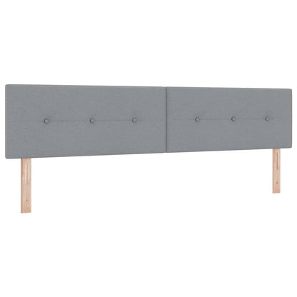 Letto box spring con materasso Grigio chiaro 200 x 200 cm