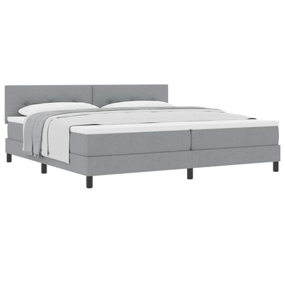 Letto box spring con materasso Grigio chiaro 200 x 200 cm