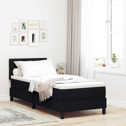 Letto a molle con testiera Nero 80 x 200 cm Tessuto | homemem39