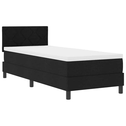 Letto a molle con testiera Nero 80 x 200 cm Tessuto | homemem39