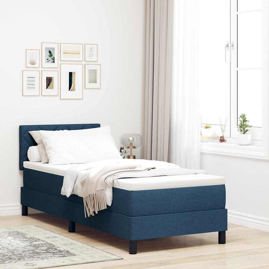 Letto a molle con testiera Blu 80 x 200 cm Tessuto | homemem39
