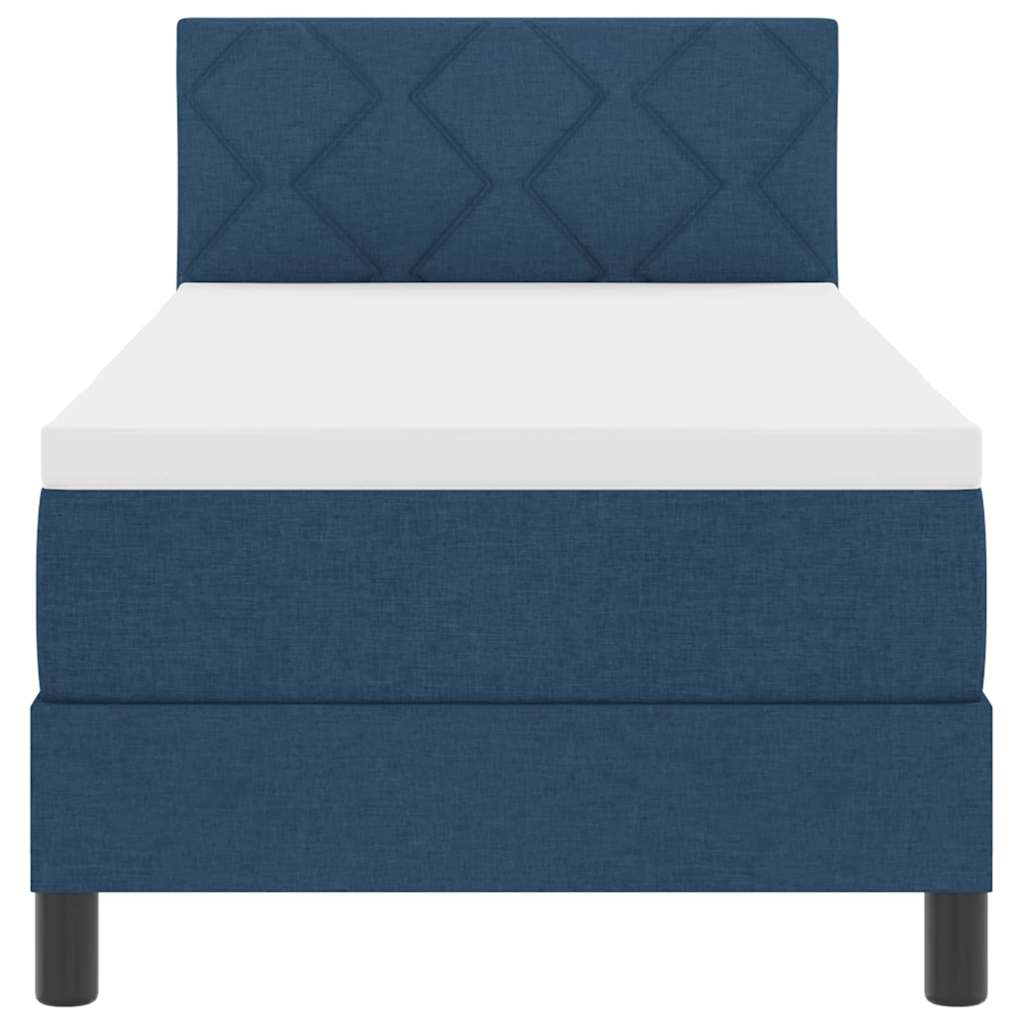 Letto a molle con testiera Blu 80 x 200 cm Tessuto | homemem39