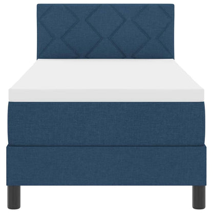 Letto a molle con testiera Blu 80 x 200 cm Tessuto | homemem39