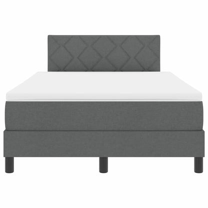 Letto box spring con materasso Grigio scuro 120 x 190 cm