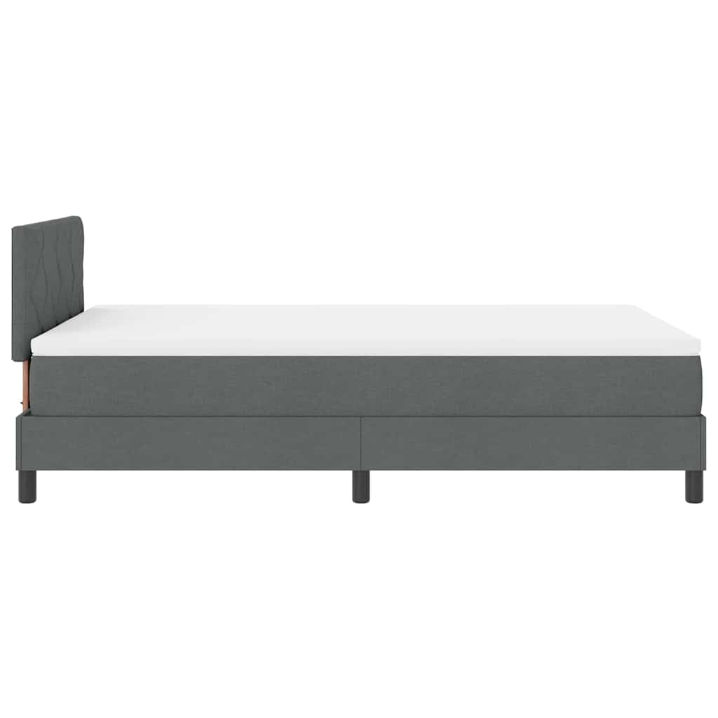 Letto box spring con materasso Grigio scuro 120 x 190 cm