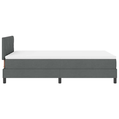 Letto box spring con materasso Grigio scuro 120 x 190 cm
