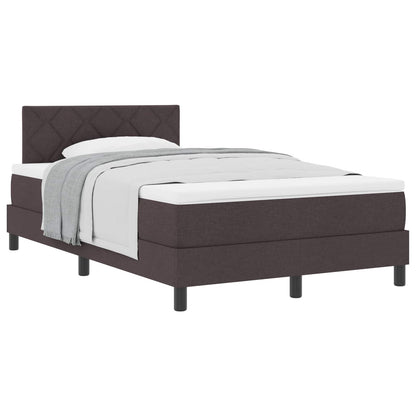 Letto a molle con testiera Marrone Scuro 120 x 190 cm Tessuto | homemem39