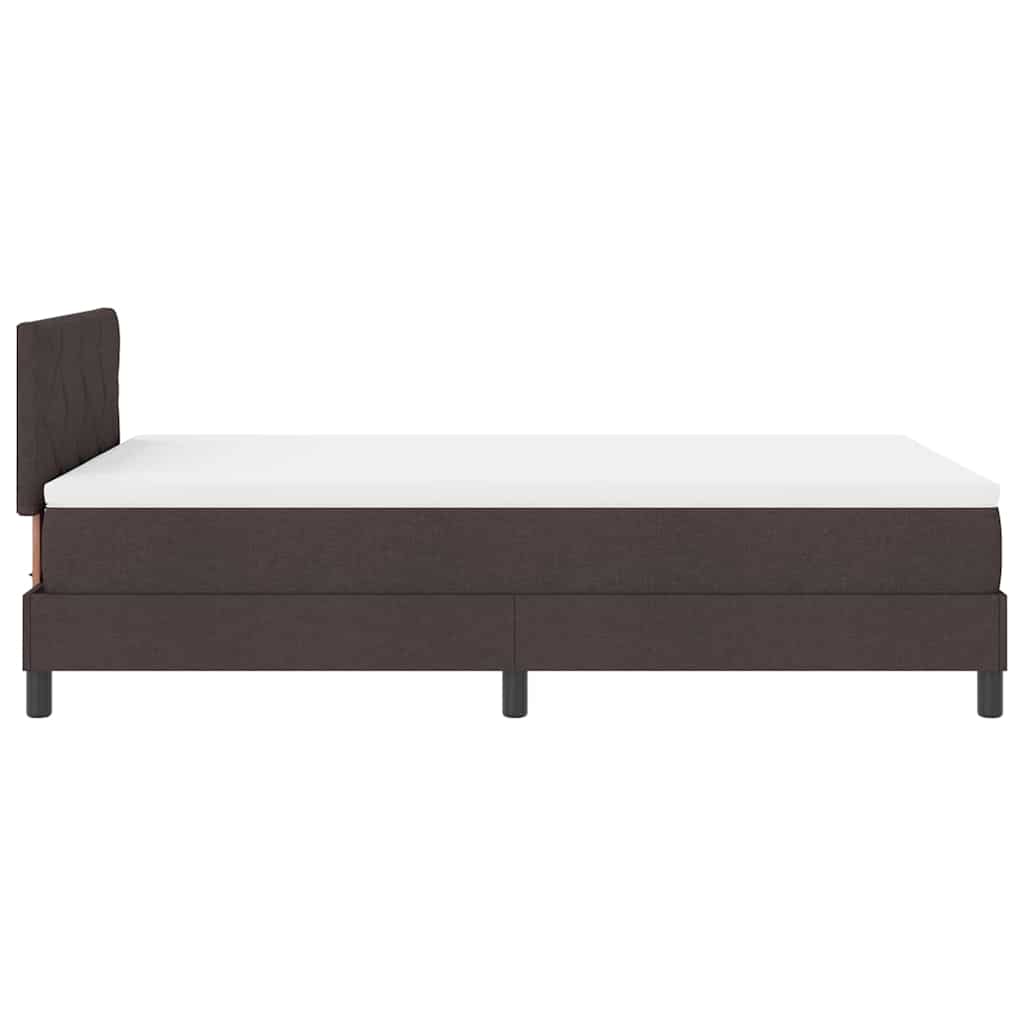 Letto box spring con materasso Marrone Scuro 120 x 190 cm
