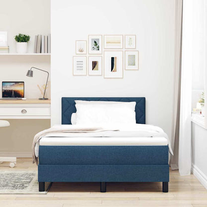Letto a molle con testiera Blu 120 x 190 cm Tessuto | homemem39