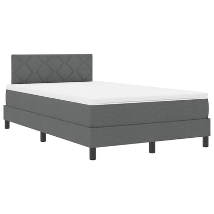 Letto box spring con materasso Grigio scuro 120 x 200 cm