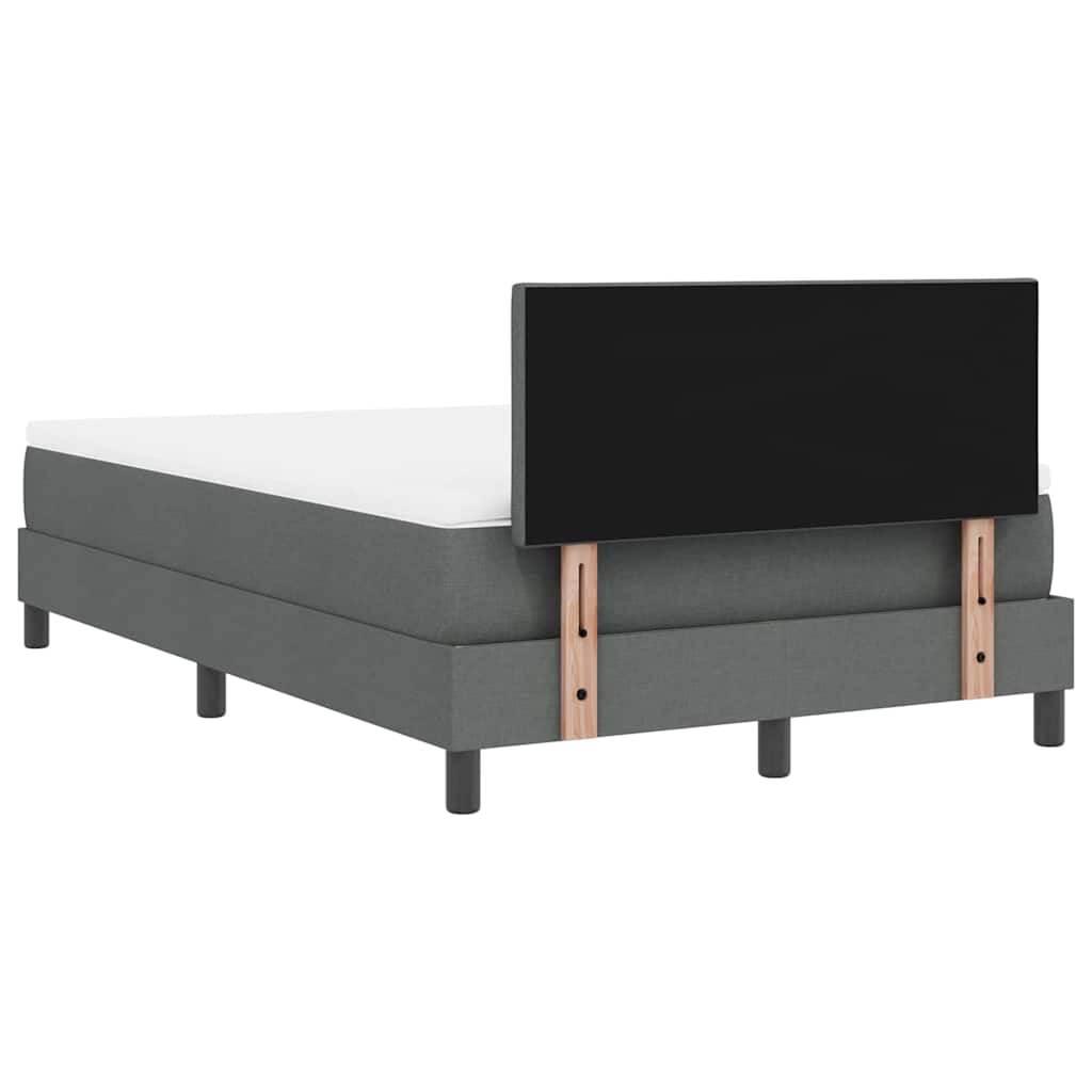 Letto box spring con materasso Grigio scuro 120 x 200 cm
