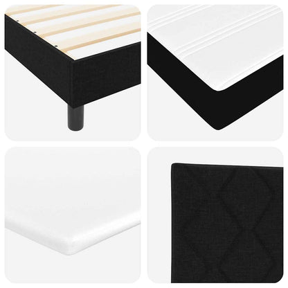 Letto a molle con cuscino Nero 120 x 200 cm Tessuto | homemem39