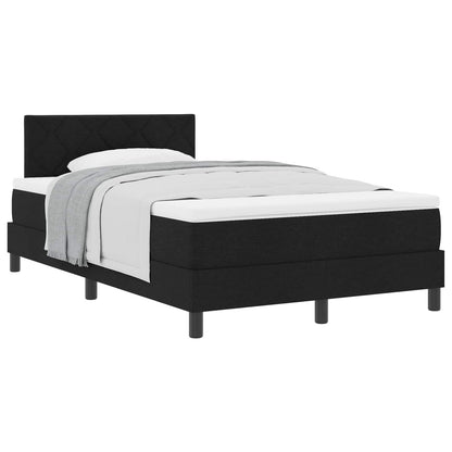 Letto a molle con cuscino Nero 120 x 200 cm Tessuto | homemem39