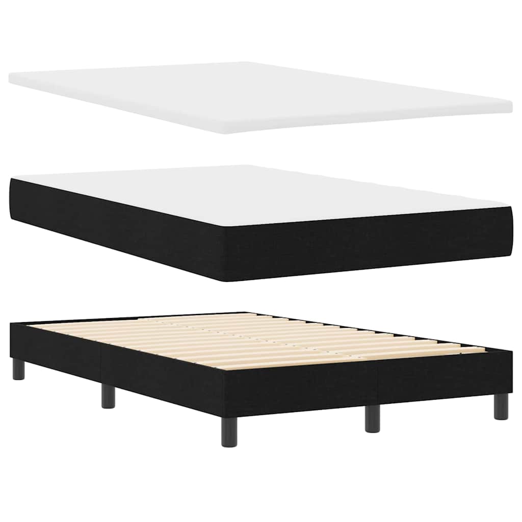 Letto a molle con cuscino Nero 120 x 200 cm Tessuto | homemem39