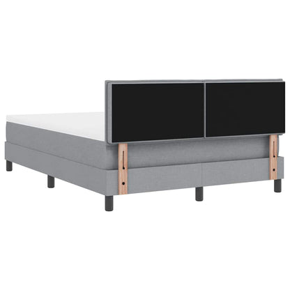 Letto a molle con testiera Grigio chiaro 160 x 200 cm Tessuto | homemem39
