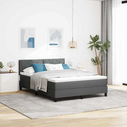 Letto a molle con testiera Grigio scuro 160 x 200 cm Tessuto | homemem39