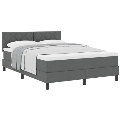 Letto a molle con testiera Grigio scuro 160 x 200 cm Tessuto | homemem39