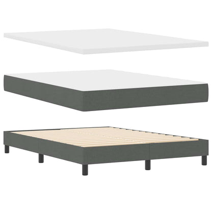 Letto a molle con testiera Grigio scuro 160 x 200 cm Tessuto | homemem39