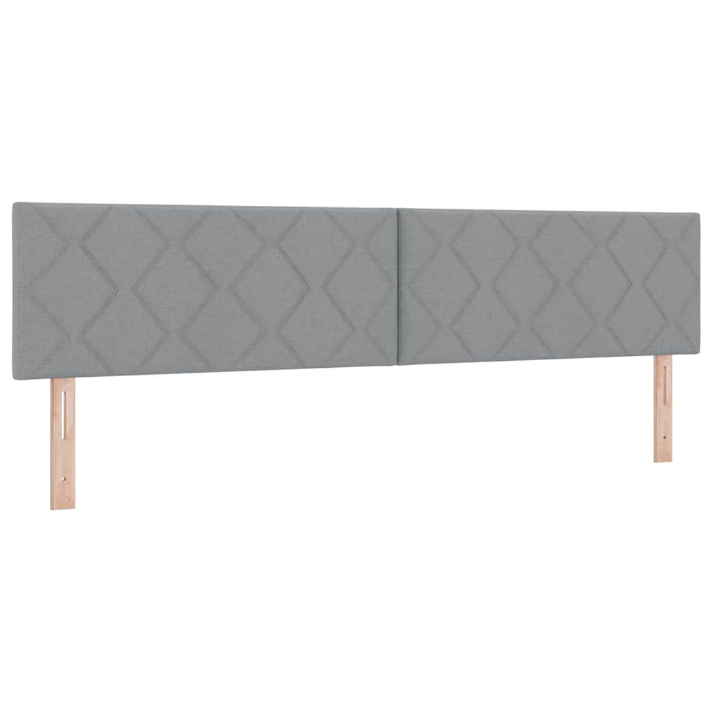 Letto a molle con cuscino Grigio chiaro 200 x 200 cm Tessuto | homemem39