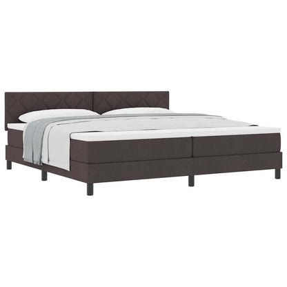 Letto box spring con materasso Marrone Scuro 200 x 200 cm - homemem39