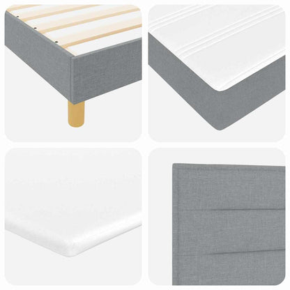 Letto a molle con cuscino Grigio chiaro 80 x 200 cm Tessuto | homemem39