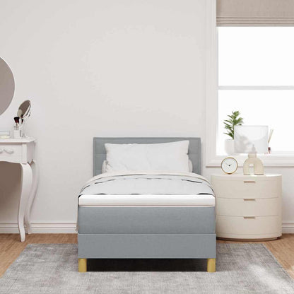 Letto a molle con cuscino Grigio chiaro 80 x 200 cm Tessuto | homemem39