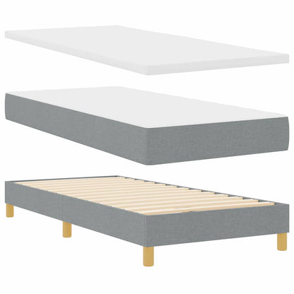 Letto a molle con cuscino Grigio chiaro 80 x 200 cm Tessuto | homemem39