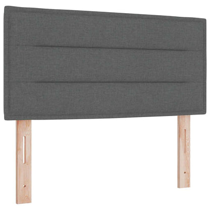 Letto a molle con cuscino Grigio scuro 80 x 200 cm Tessuto | homemem39