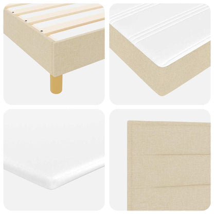 Letto a molle con cuscino Crema 80 x 200 cm Tessuto | homemem39