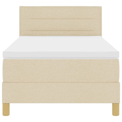 Letto a molle con cuscino Crema 90 x 190 cm Tessuto | homemem39