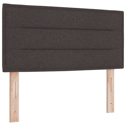 Letto a molle con cuscino Marrone Scuro 90 x 200 cm Tessuto | homemem39
