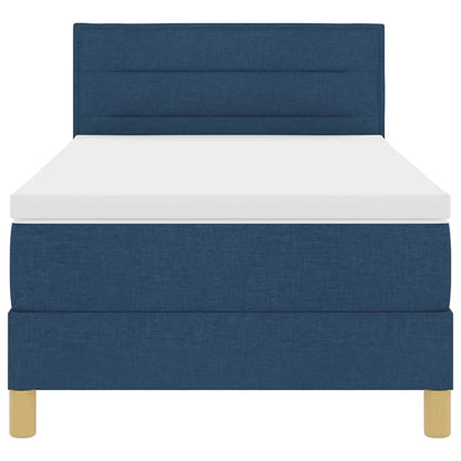 Letto a molle con cuscino con testiera Blu 90 x 200 cm Tessuto | homemem39