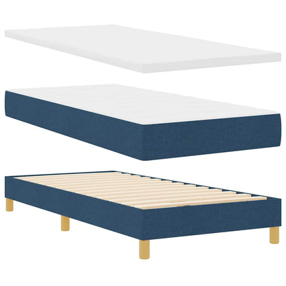 Letto box spring con materasso Blu 100 x 200 cm Tessuto - homemem39
