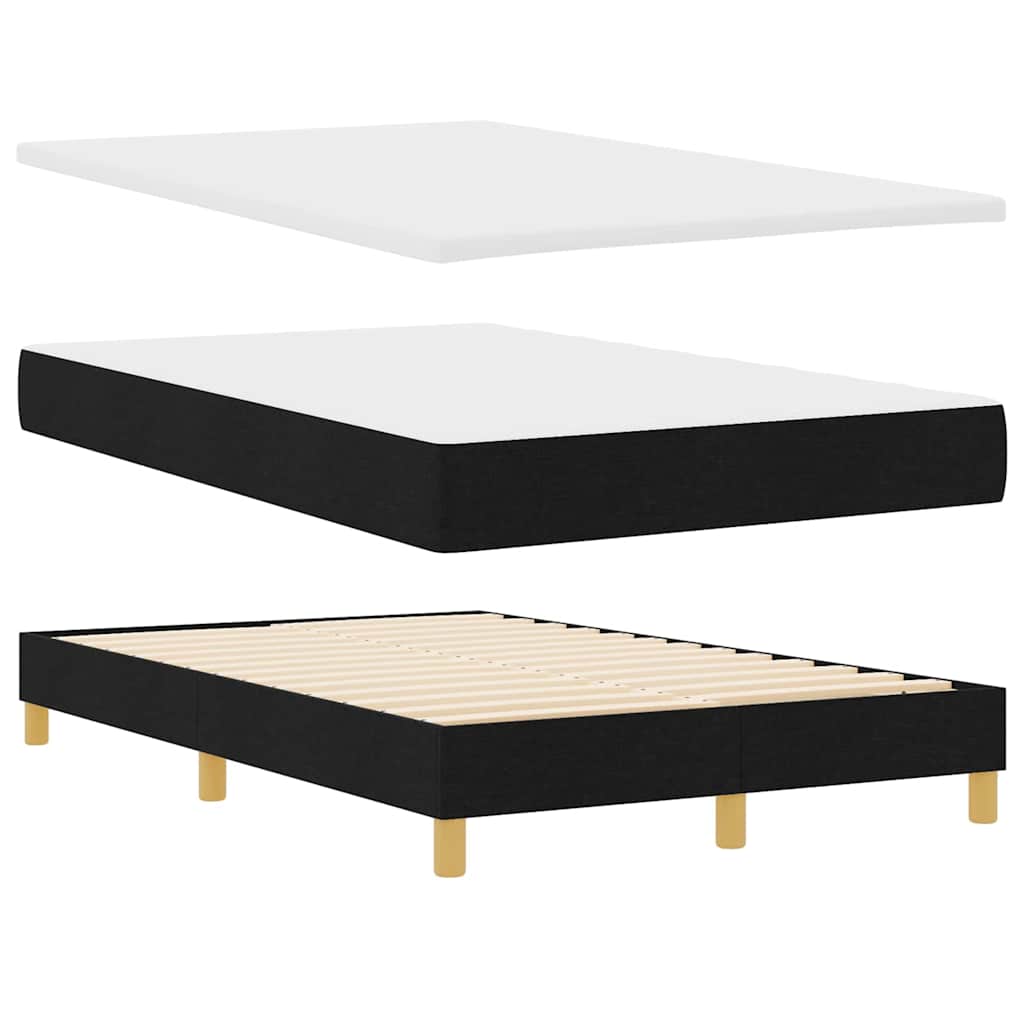 Letto a molle con cuscino Nero 120 x 190 cm Tessuto | homemem39
