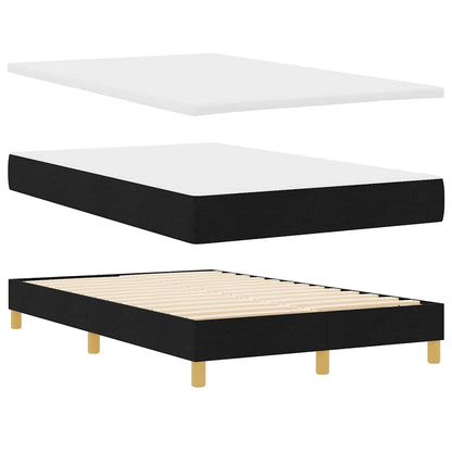 Letto a molle con cuscino Nero 120 x 190 cm Tessuto | homemem39