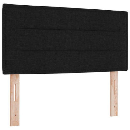 Letto a molle con cuscino Nero 120 x 190 cm Tessuto | homemem39