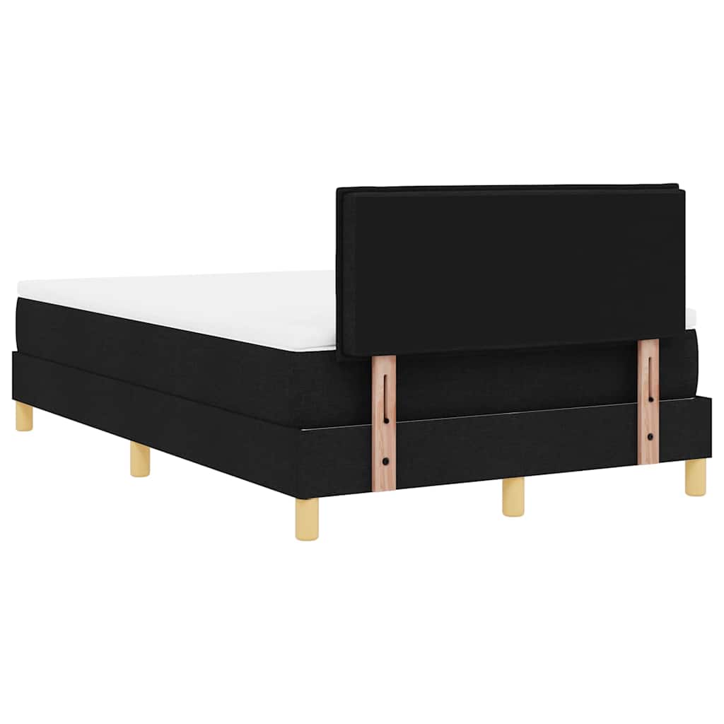 Letto a molle con cuscino Nero 120 x 190 cm Tessuto | homemem39