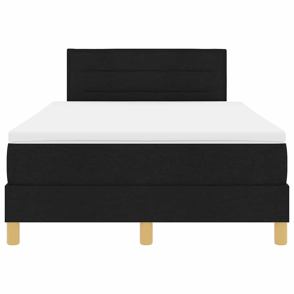 Letto a molle con cuscino Nero 120 x 190 cm Tessuto | homemem39